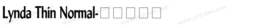 Lynda Thin Normal字体转换
